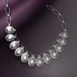 sterling silver diamond necklace