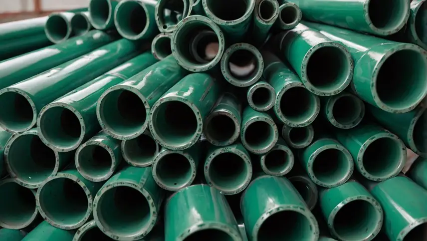 Default_a_bundle_of_PVC_Pipes_of_green_colour_0