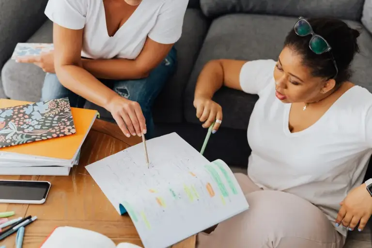 A home tutor teaching a student