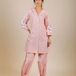 Baby Pink Embroidered Suit Set - M _ S