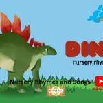 Blue and Green Playful Dino Nursery Rhymes YouTube Thumbnail