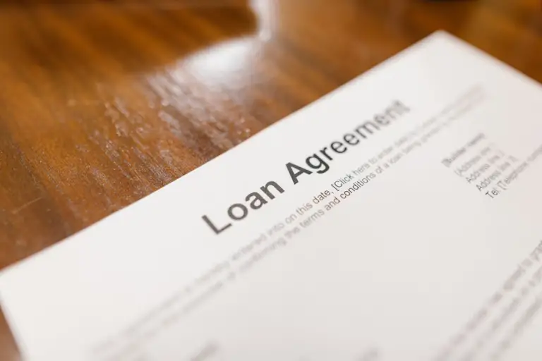 A loan agreement document