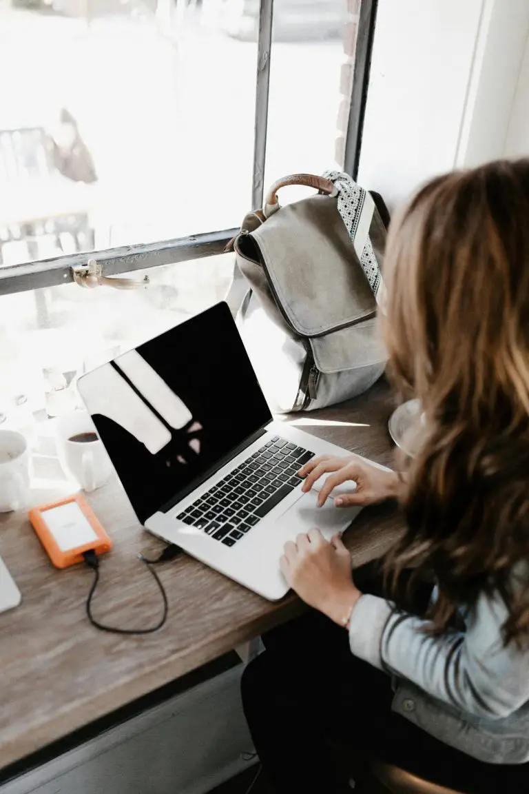 A person using a laptop