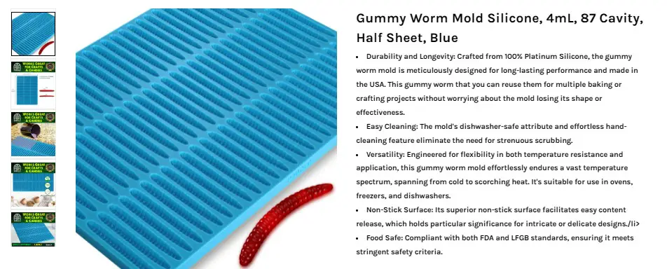 Gummy Worm Mold