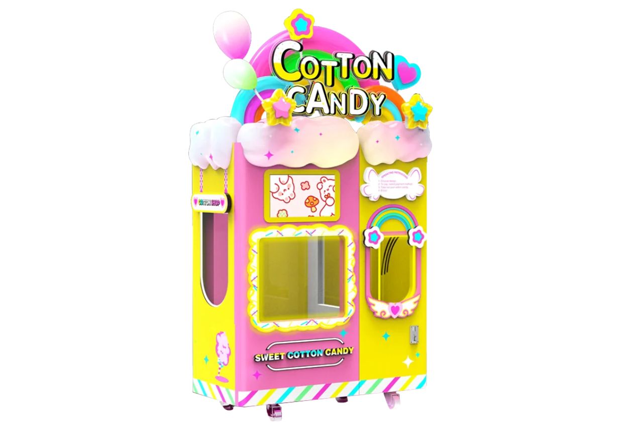 Automatic cotton candy machine