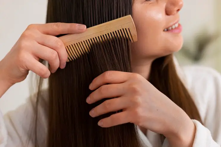 side-view-woman-hair-slugging-night-routine_23-2150396537