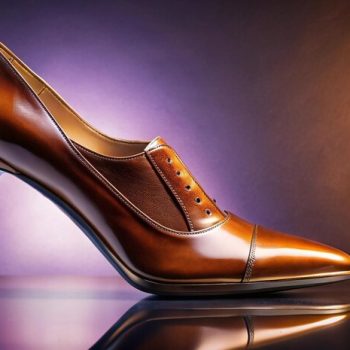 brown-leather-high-heel-shoe-purple-orange-background_1294240-7153